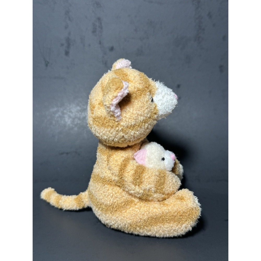 Vintage Russ Luv Pets Mother Tabbies Cat and Baby Bean Bag Plush 4" - Picture 2 of 11